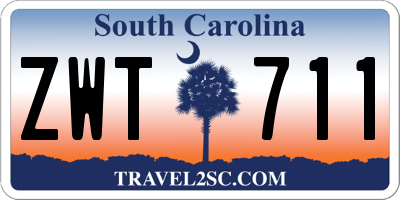 SC license plate ZWT711