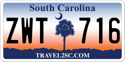 SC license plate ZWT716