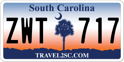 SC license plate ZWT717