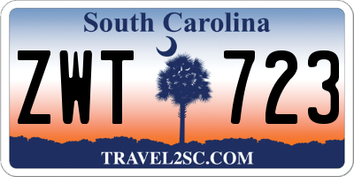 SC license plate ZWT723