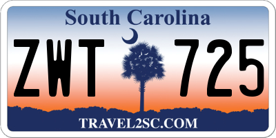 SC license plate ZWT725