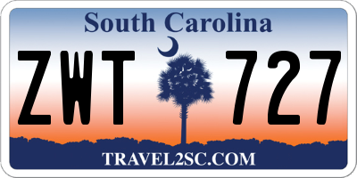 SC license plate ZWT727