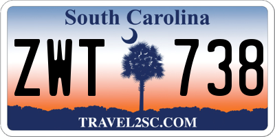 SC license plate ZWT738