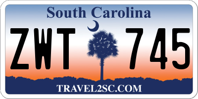 SC license plate ZWT745