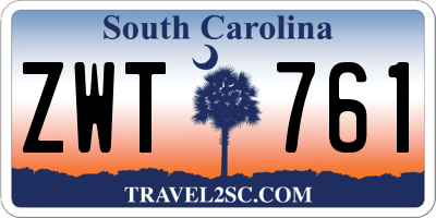 SC license plate ZWT761