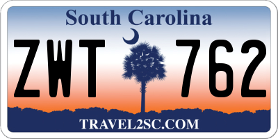 SC license plate ZWT762
