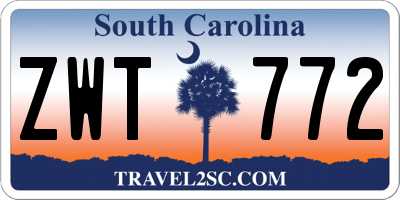 SC license plate ZWT772