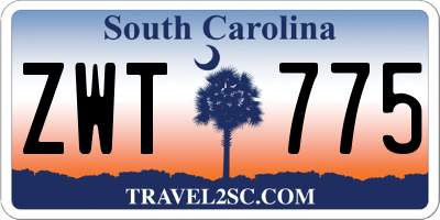 SC license plate ZWT775
