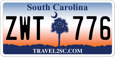SC license plate ZWT776