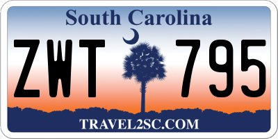 SC license plate ZWT795