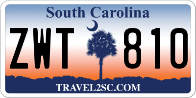 SC license plate ZWT810