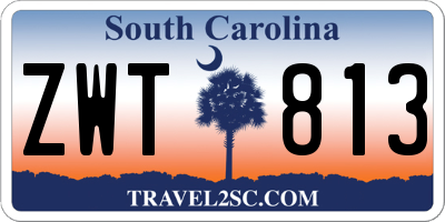 SC license plate ZWT813