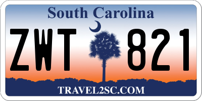 SC license plate ZWT821