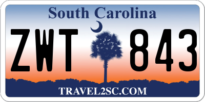 SC license plate ZWT843