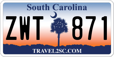 SC license plate ZWT871
