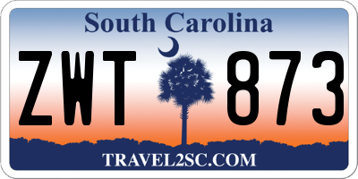 SC license plate ZWT873