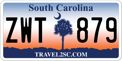 SC license plate ZWT879