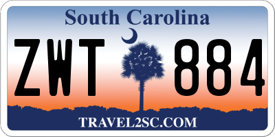 SC license plate ZWT884