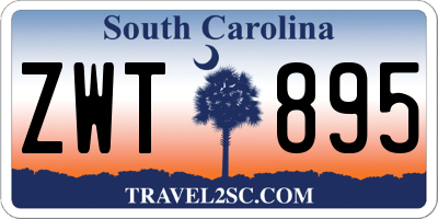 SC license plate ZWT895