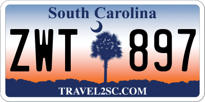 SC license plate ZWT897