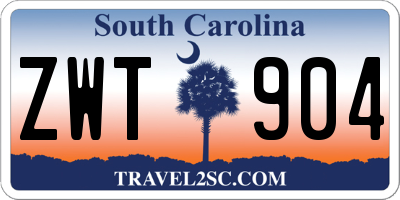 SC license plate ZWT904