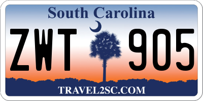 SC license plate ZWT905