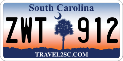 SC license plate ZWT912