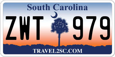 SC license plate ZWT979