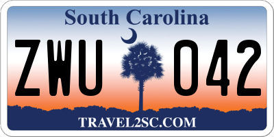 SC license plate ZWU042