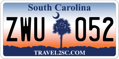 SC license plate ZWU052