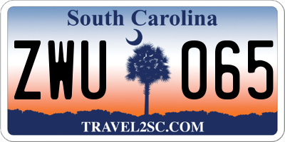 SC license plate ZWU065