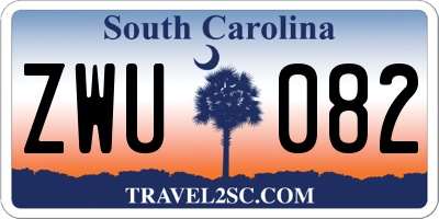 SC license plate ZWU082