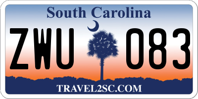 SC license plate ZWU083