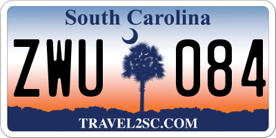 SC license plate ZWU084