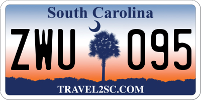 SC license plate ZWU095