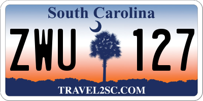 SC license plate ZWU127