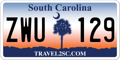 SC license plate ZWU129