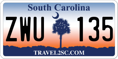 SC license plate ZWU135