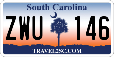 SC license plate ZWU146