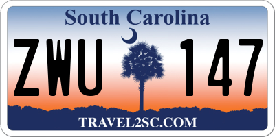 SC license plate ZWU147