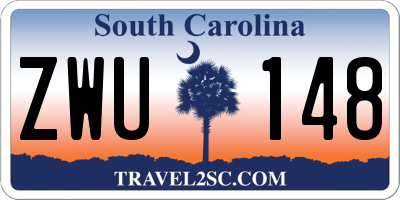 SC license plate ZWU148