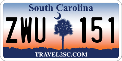 SC license plate ZWU151