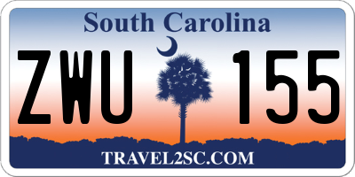 SC license plate ZWU155
