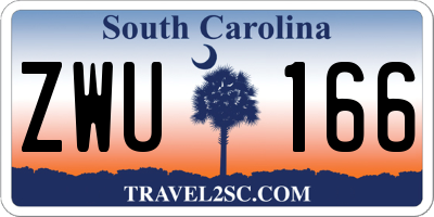 SC license plate ZWU166