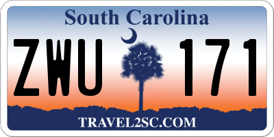SC license plate ZWU171