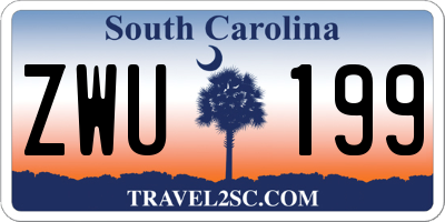 SC license plate ZWU199