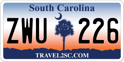 SC license plate ZWU226