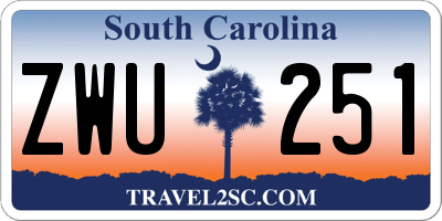 SC license plate ZWU251