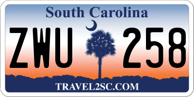 SC license plate ZWU258