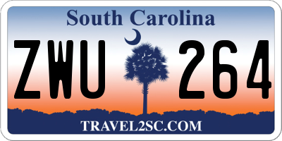 SC license plate ZWU264